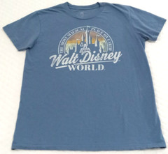 Walt Disney World Men’s Medium T-Shirt The Most Magical Place On Earth Blue Gray