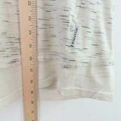White Marbled Slub T Shirt Mens MEDIUM Space Dye Earthy Casual Prep BELLFIELD