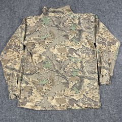 Vintage Ace Sportswear Advantage Camo Shirt Mens L Mock Neck Pocket Made In USA