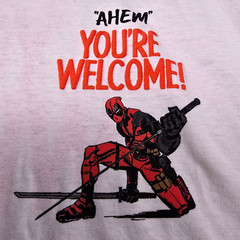 Marvel Deadpool T Shirt MENS XL White CASUAL Comics Retro MOVIE Disney tee NWT