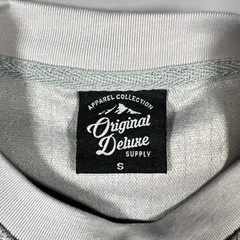 Original Deluxe Apparel T Shirt Mens Small Gray Ribbed Knitted Stretch Crew Neck