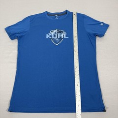 Kuhl Shirt Mens Large Blue Wildfibre Organic Cotton Tee Outdoor Hike Climb