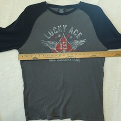 Vintage No Boundaries Men’s LUCKY ACE Thermal Long Sleeve Size XL/XG!!!