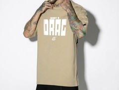 Naruto What A Drag Oversized T Shirt For Men Pure Cotton Brown Graphic Tee