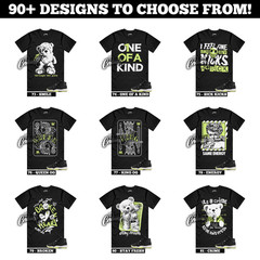 11 Inner Beast GS Barely Volt Dark Raisin White Black Luminous Green 5 T Shirt