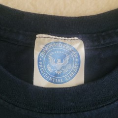 Ronald Reagan Presidential Library sz. Med. Navy-Blue Shirt Republican Goat