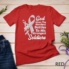 Brain Cancer Awareness Ribbon Fight Chemo Faith Soldiers God Unisex T-shirt