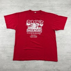 Vintage Dick’s Last Resort Shirt Size XL Red Chicago Funny Mean