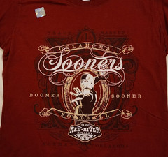 NEW LAT Oklahoma Sooners Red River Rivalry T-Shirt College Football Womens S&M
