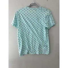 Admiral Men’s Aqua Pineapple Palm Tree Print Crew Neck T-Shirt Size Medium