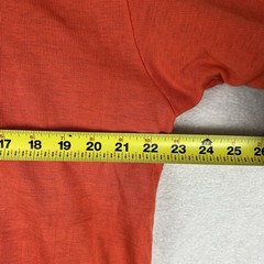 VTG 80s Two Tone Double Face T-Shirt Short Sleeve Sweatshirt XL Orange Blue USA
