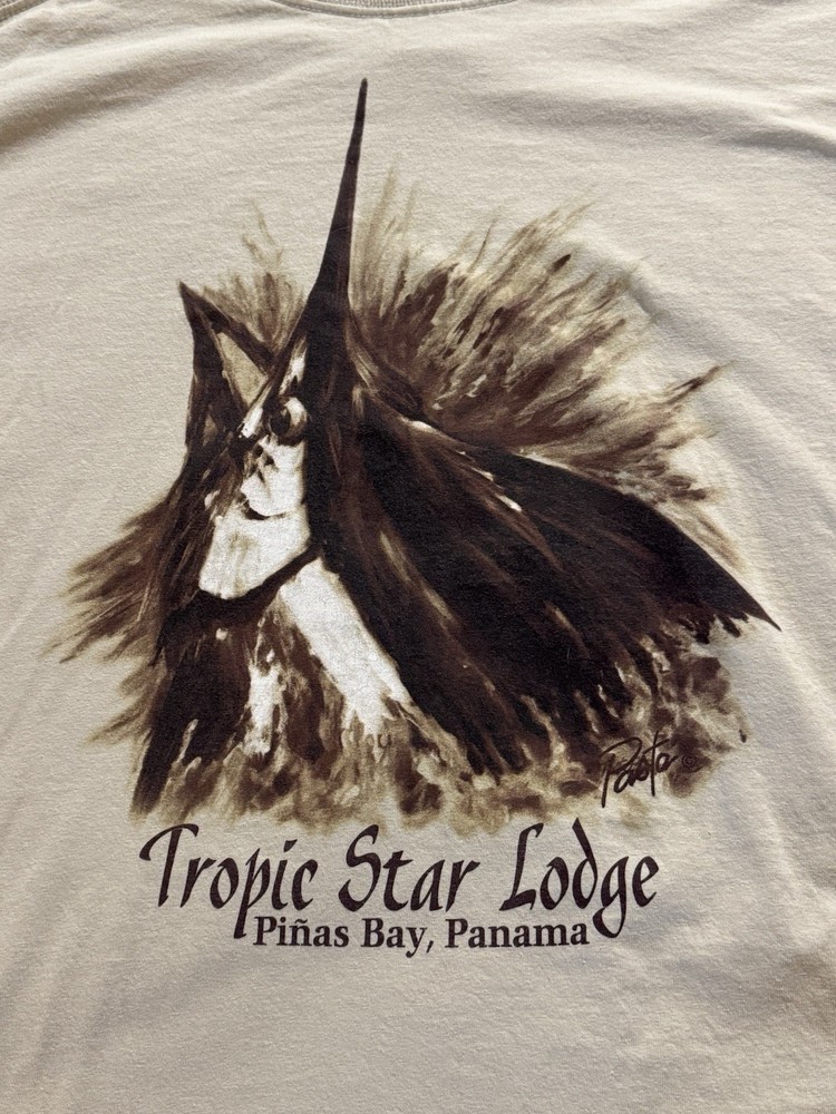 Tropic Star Roberto Pasta Pantaleo Art Long Sleeve Shirt Espresso Marlin 3XL