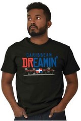 Dominican Republic Flag Colors Caribbean Womens or Mens Crewneck T Shirt Tee