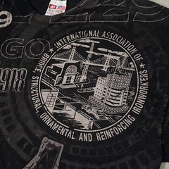 San Diego 229 California Steel Vtg Y2K AOP Construction Work Tool T Shirt XL