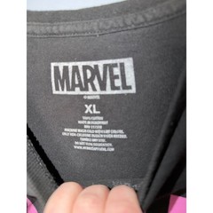 Marvel Avengers Graphic T-Shirt Mens XL Black Neon Retro Comic Book Tee