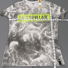 NWT Caterpillar Tee Mens Large Grey Lunar Rock Short Sleeve Logo T-shirt