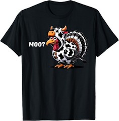 Turkey Moo Funny Thanksgiving T-Shirt