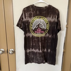 Neff Men’s Medium Brown Tie Dye Lonely At The Top Short Sleeve T-Shirt Tee