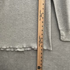 Vintage Hanes Thermal Waffle Knit Gray Crewneck Shirt Men’s XL Made In USA 70’s
