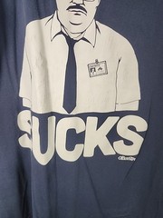 Ripple Junction Mens Office Space Milton Work Sucks Graphic Navy Shirt Size 3XLT