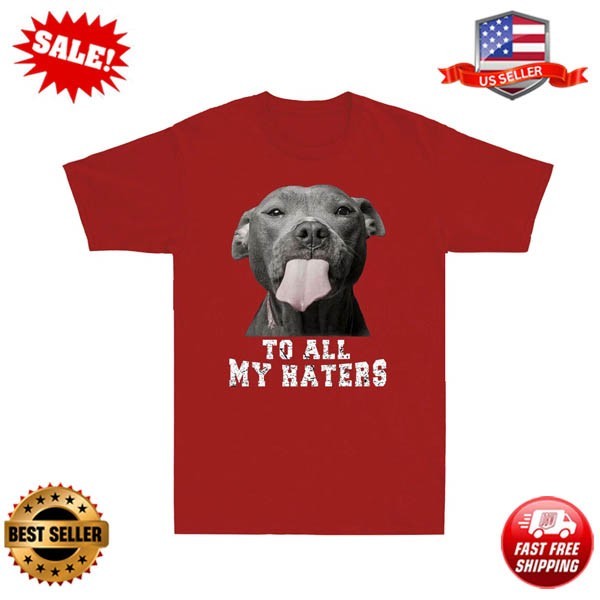 Pitbull To All My Haters Shirt Funny Pit Bull Dog Lover Gift Retro Men’s T-Shirt