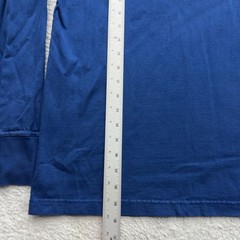 American Giant Mens Blue Long Sleeve Hooded T-Shirt Pullover Size M Made in USA