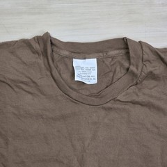 Vintage 80s U.S. Army Brown 436 Military Undershirt Union Underwear USA Sz Small