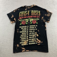 guns and roses t shirt Men’s S Black Bleach Spots Tie Dye Tour 2017