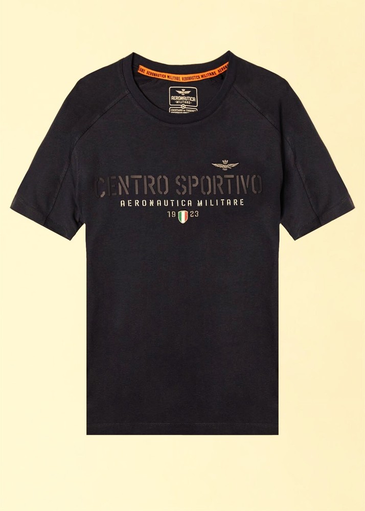 AERONAUTICA MILITARY Men’s 241TS2207J634 08347 Short Sleeve T-Shirt Blue