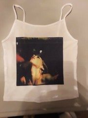 Hello Kitty tank top Middle Finger Pink Glitter xs through xxl
