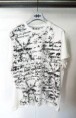 RICHMOND X Men’s UMP26202TS RSC White Black Sleeve Over Fit T-Shirt