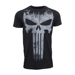 MARVEL THE PUNISHER MENS BLACK GRAPHIC T SHIRT