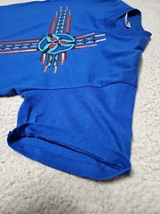 Vintage 1989 (JFS) Southwestern Art Deco Metallic Single Stitch TShirt SZ Large