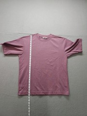 Uniqlo Men T Shirt M Dusty Pink Oversized Short Sleeve Crew Neck Knit Regular