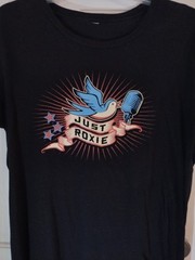 Just Roxie Band Tee Shirt Size Large Harmony Acoustics Americana Group From GA