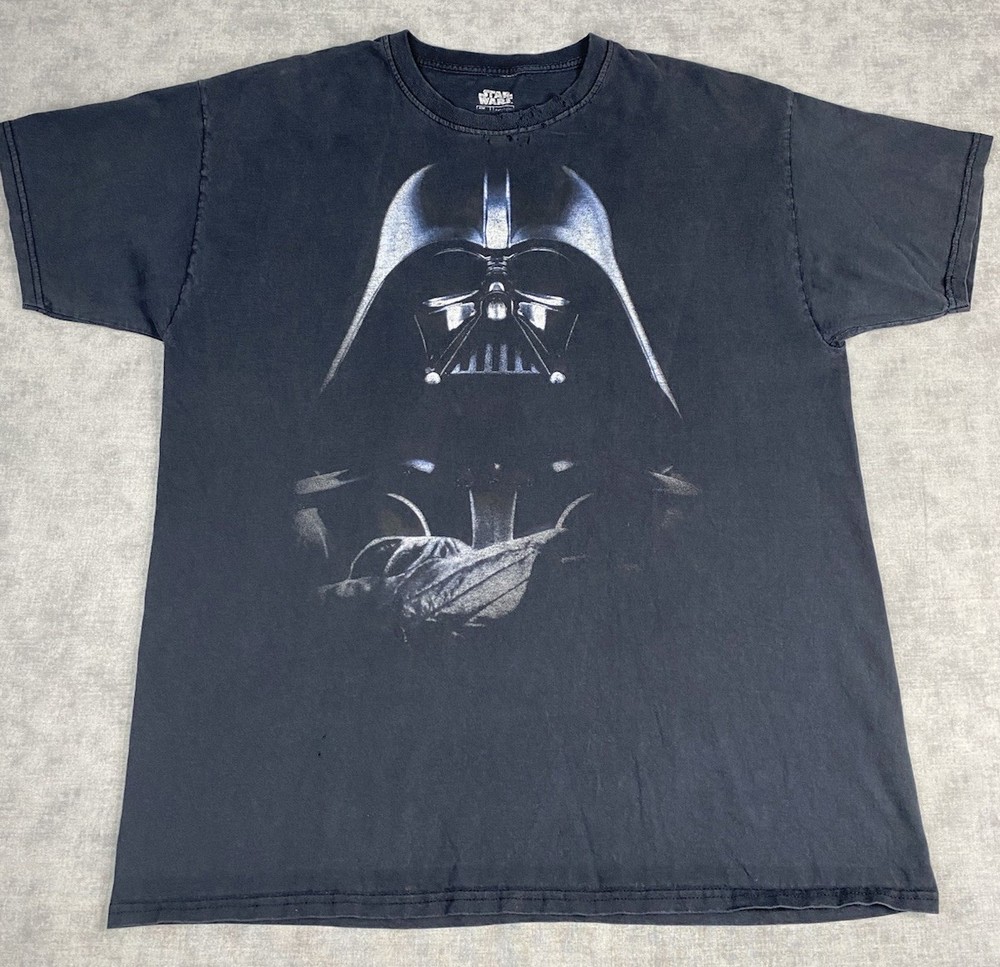 2012 Star Wars Darth Vader Graphic T Shirt XL Black Distressed Faded