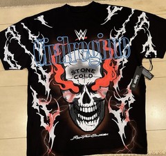 Civil Regime WWE Stone Cold Skull Vintage Wash Graphic T-Shirt Black M