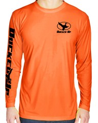Ducked Up Duck hunting microfiber long sleeve t shirt 30+ uv moisture wicking