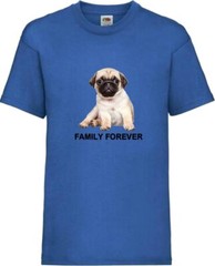 Pug Dog Family Forever Pet Novelty T Shirt Various Colours And Sizes