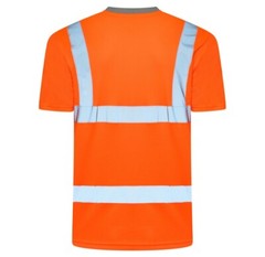Mens Hi Vis Workwear T-Shirt High Visibility Tee Reflective Safety Security Top