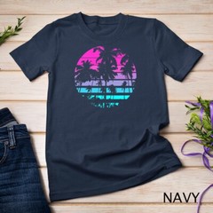 Retro Eighties 80s _ 90s Beach Style design with palm trees Unisex T-shirt