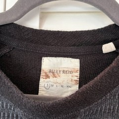 Billy Reid men’s t-shirt size small grey marled cotton black long sleeve crew