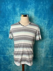 Inc International Concepts Men’s Striped Short-Sleeve V-Neck T-Shirt M