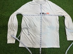 RLX Ralph Lauren Long Sleeve T-Shirt White Logo Graphic Size Large