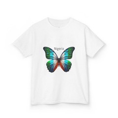 Kids Tee — Colorful Butterfly ‘Nigeria’ Graphic
