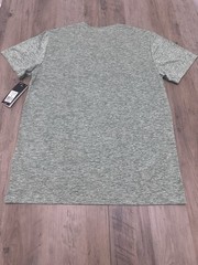 Adidas Men’s Size Médium Tech Tee Heather Silver Green Shirt Tee Mesh Logo