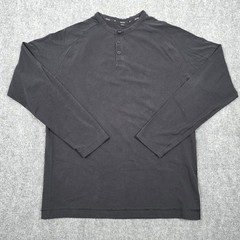 Public Rec Shirt Mens L Black Go To Henley Pima Cotton Stretch Casual