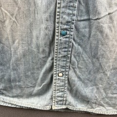 Vintage True Religion Denim Shirt Mens XXL Rolling Bones Jake Western Pearl Snap