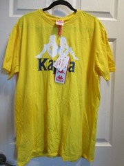 KAPPA AUTHENTIC ESTESSI S/S YELLOW/BLUE T-SHIRT SIZE XXL NEW