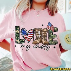 Love My Daddy Gidan Tee Military Dad Patriotic Gift